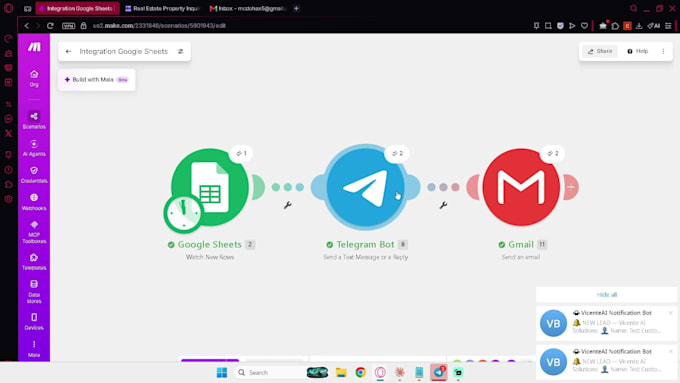 build business automation workflows using make