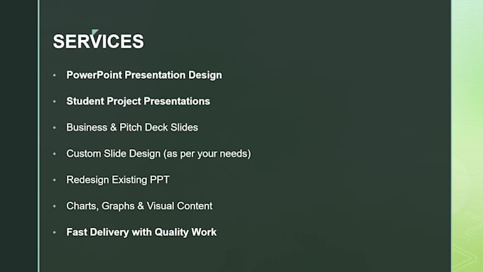 create professional powerpoint presentation for students and projects