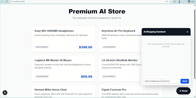 provide a full stack ai ecommerce boilerplate