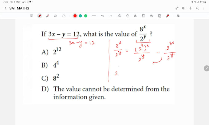 tutor student for sat maths