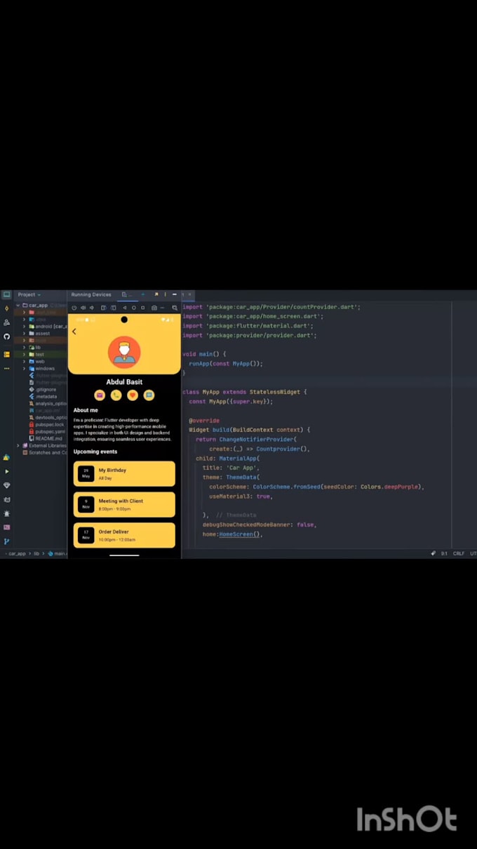 develop custom flutter app for android and ios