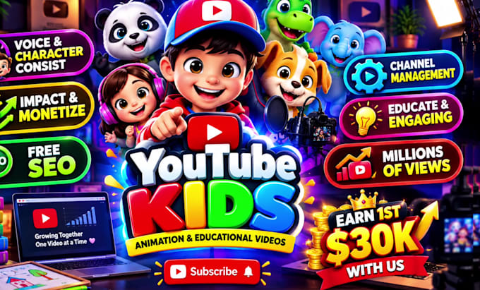 create kids learning videos