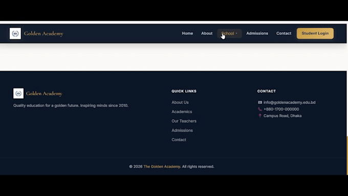build a professional school website for your institution