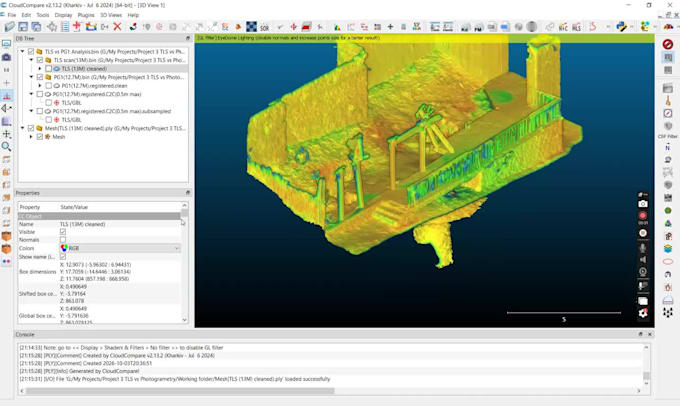 clean, register, mesh, and convert your 3d point cloud data in cloudcompare