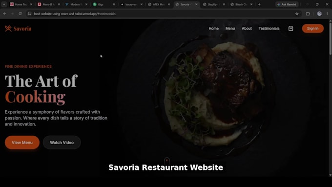 build a responsive website with HTML CSS javascript or react