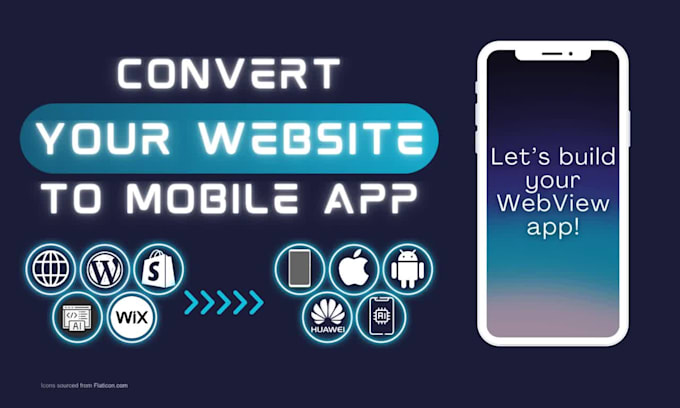 convert your website to app, android and ios webview app