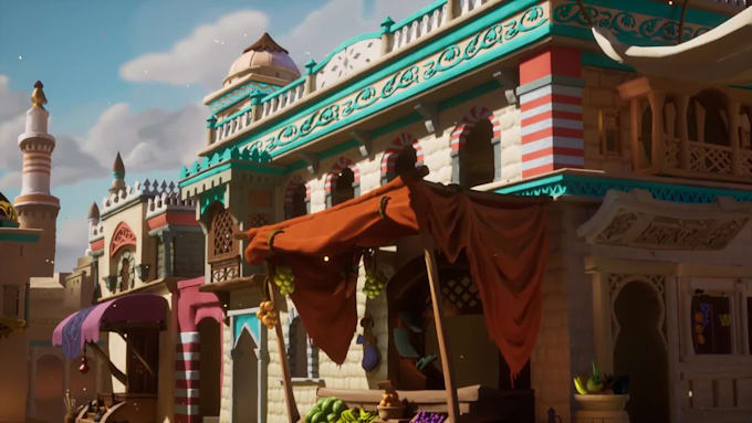 design realistic 3d game environment, game assets and level design
