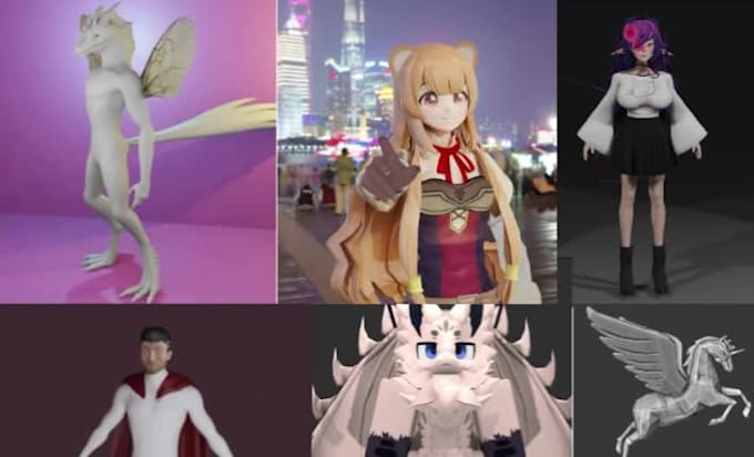 create vtuber model live2d model vtuber rigging anime avater vrchart fanart pfp