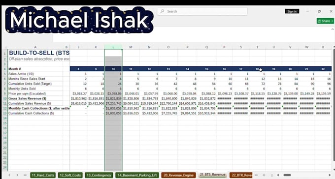 build a real estate development financial model