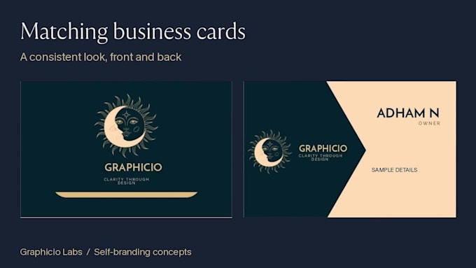 design a sleek, modern brand identity and business card