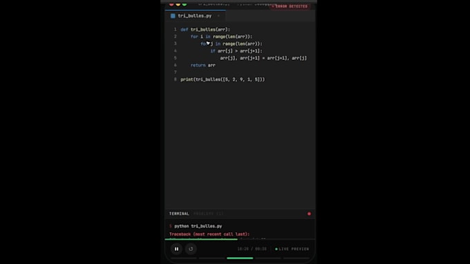 debug and fix errors in your python code