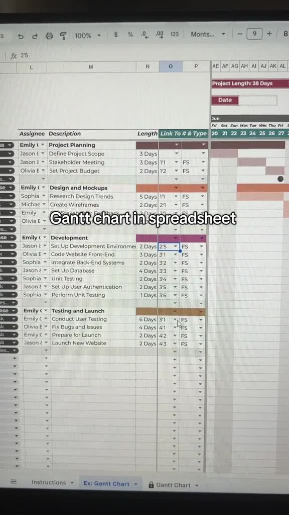 create microsoft excel project schedule gantt chart timeline