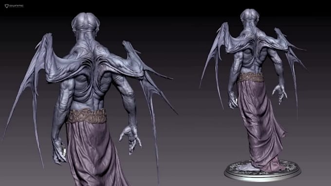 create fantasy creature concept art, monster design and game character models