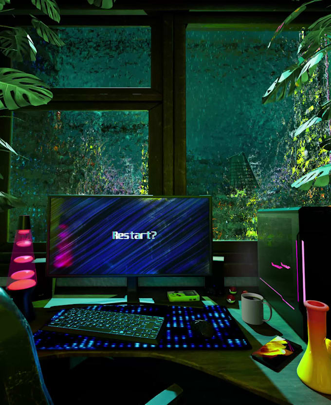 create trippy and psychedelic digital art