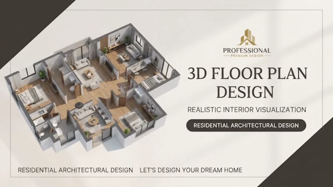 do attractive and realistic 3d floor plan rendering