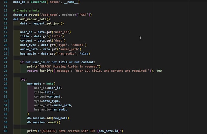 fix python flask or fastapi backend bugs and API errors