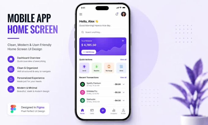design modern mobile app uiux in figma