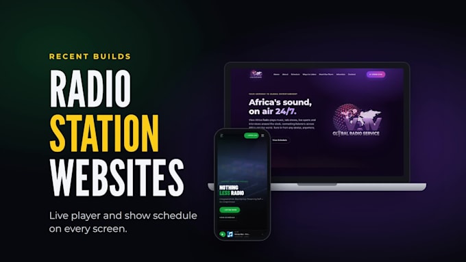 build a professional radio station website with streaming