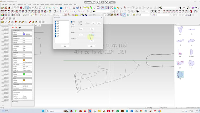grade size to size pattern for your shoe