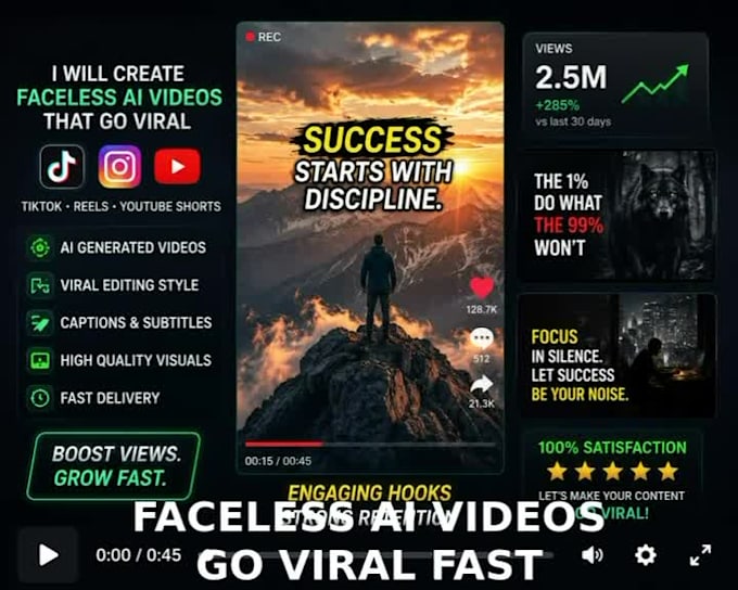 create viral ai reels for tiktok, instagram and youtube