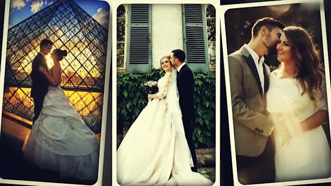 create a romantic wedding and anniversary photo slideshow