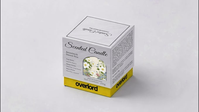 design of an elegant scented candle packaging