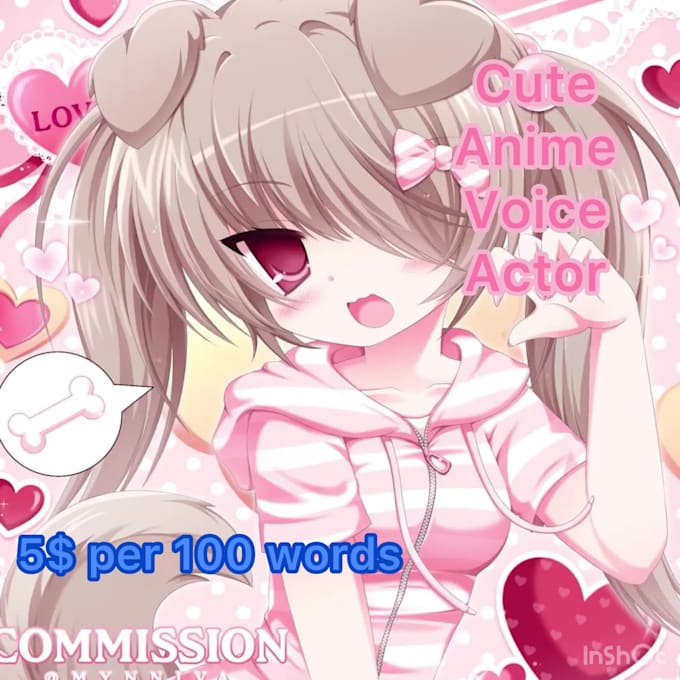 voice act your script in cute anime girl voice fast delivery