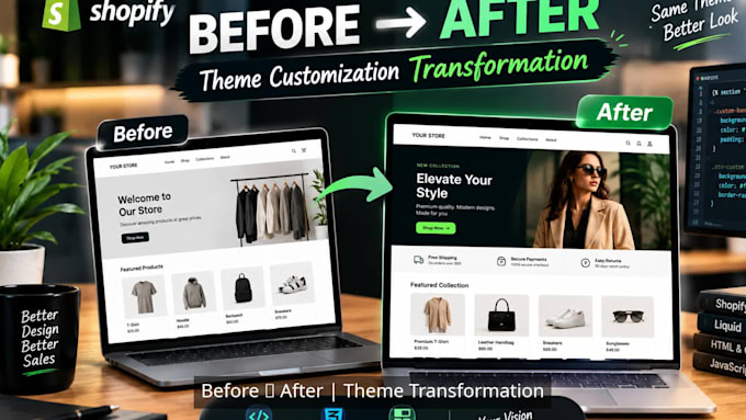 customize your shopify theme, liquid, CSS, custom sections and checkout fix