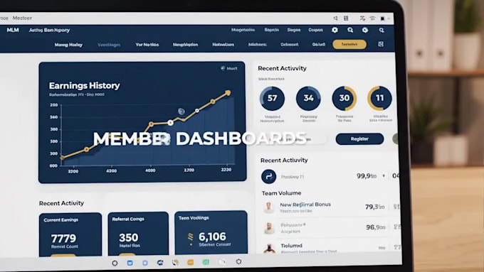build an MLM website with member dashboard and admin panel