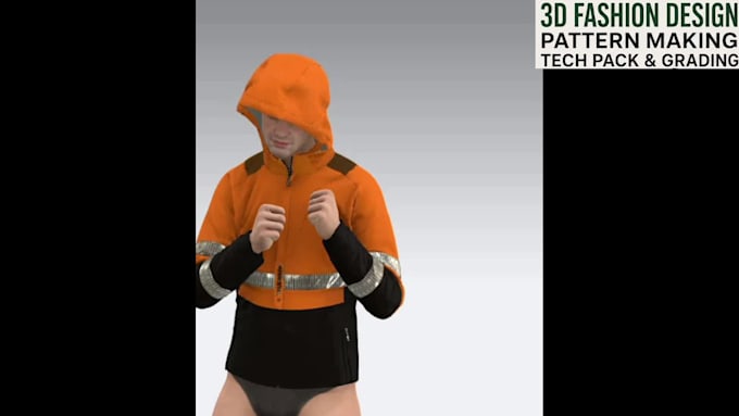 professional 3d fashion design, sewing pattern, tech packs