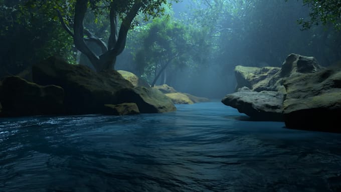create a 3d scene using blender
