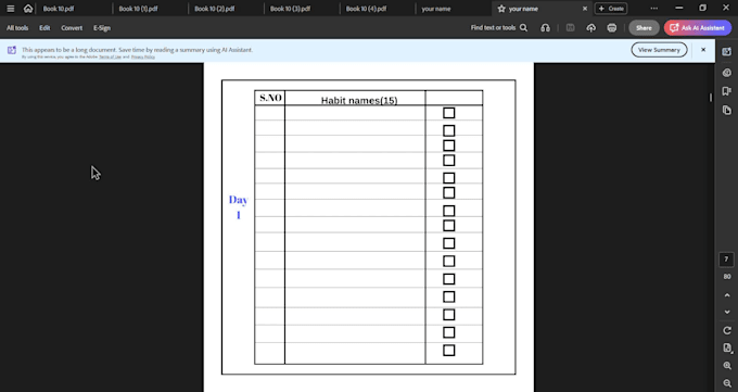 create a printable diary or planner pdf