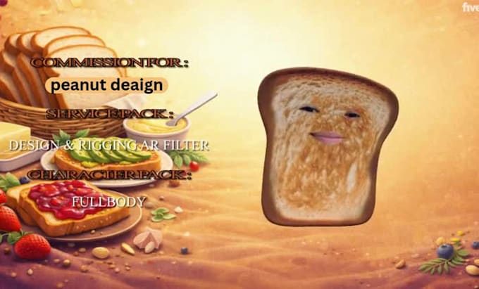 create a unique burnt peanut style, ar vtuber, vtuber models, 3d avatar