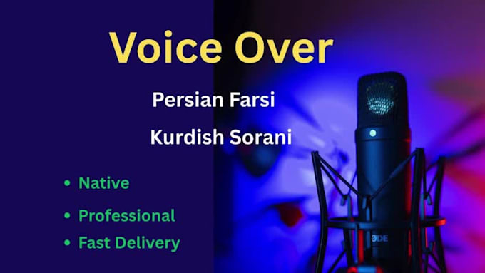 record female persian farsi and kurdish sorani voice over
