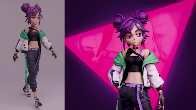 model stylized 3d characters for games and 3d printing