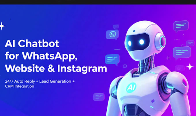 create ai chat bot for website, whatsapp and instagram dm