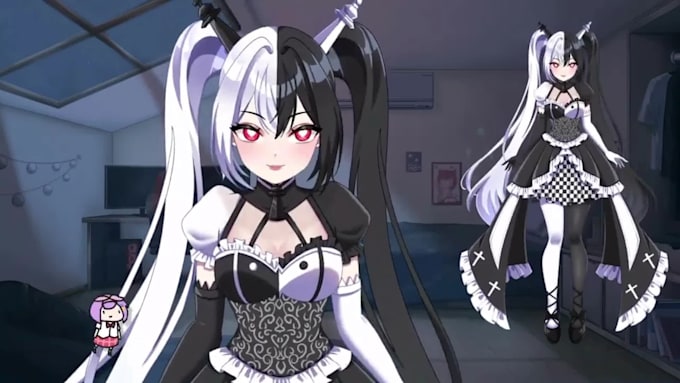 design and rigging 2d vtuber model, vtuber avatar anime, live2d vtuber
