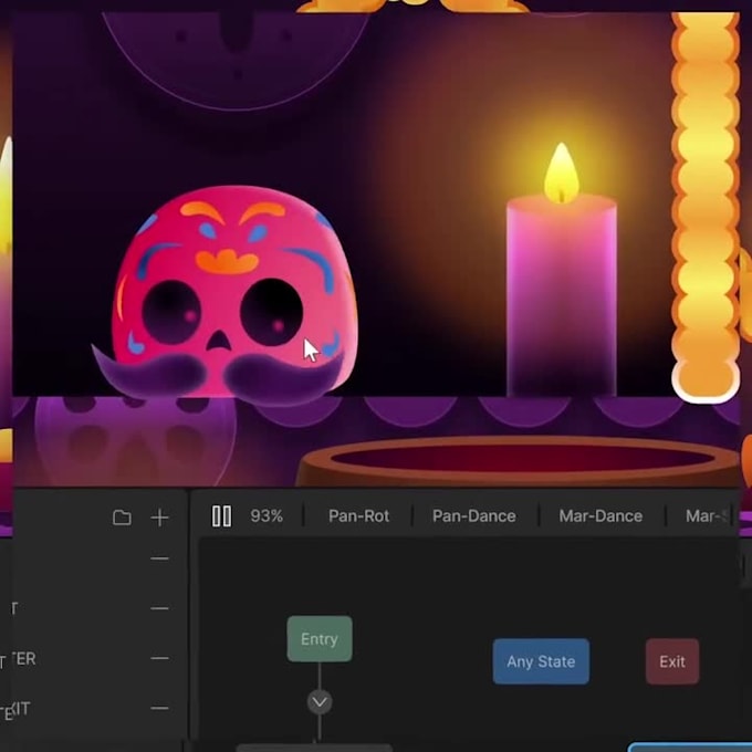 create interactive rive animation, lottie, UI animation for web and app
