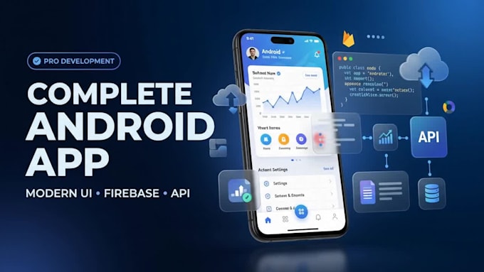 develop a complete professional android app with modern UI