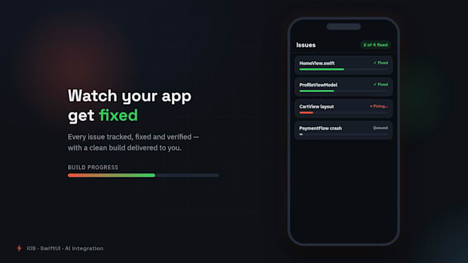 develop or fix your swiftui ios app
