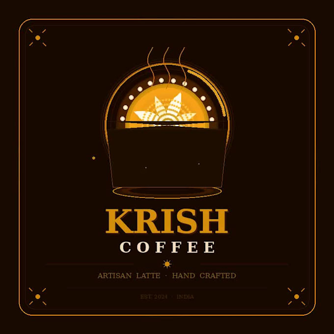 design a professional coffee brand logo using canva