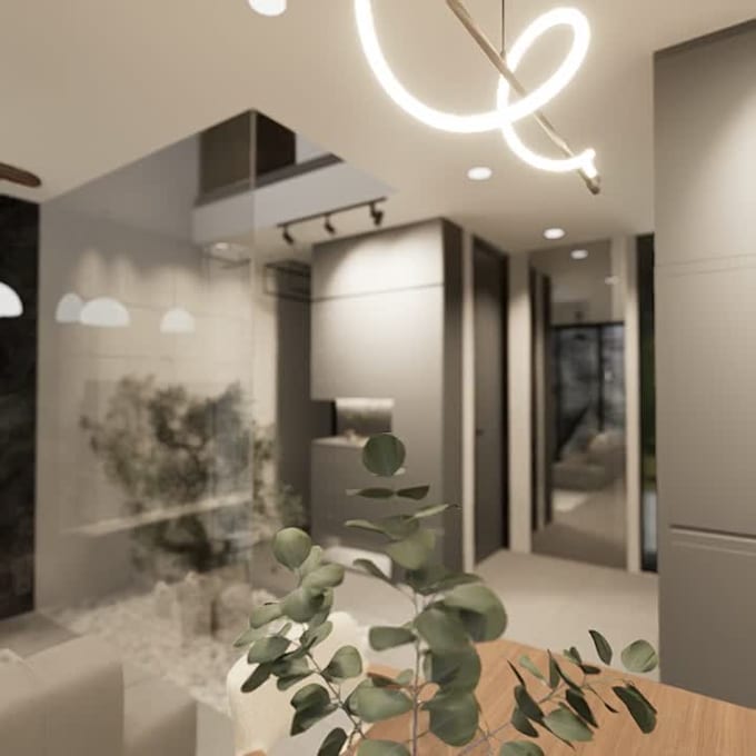 design modern interior spaces with 3d rendering