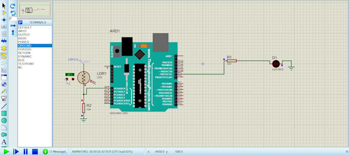 create proteus simulation for electronics projects and labs