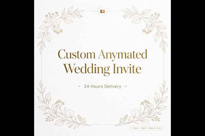 create luxury wedding invitation and nikkah card video