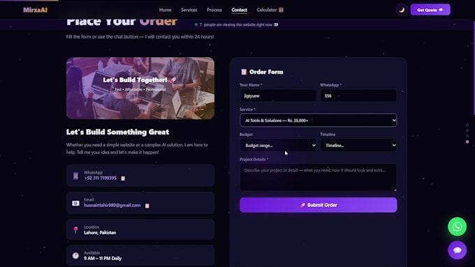 design, develop a modern responsive website with ai chatbot