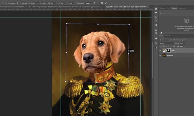 deliver a royal renaissance pet portrait in 24 hours