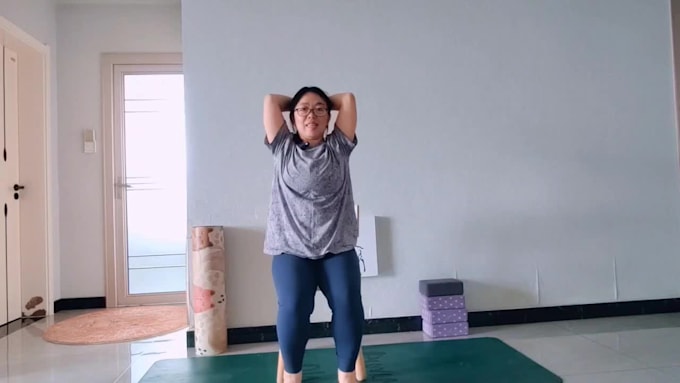 create custom chair yoga video for senior, office worker