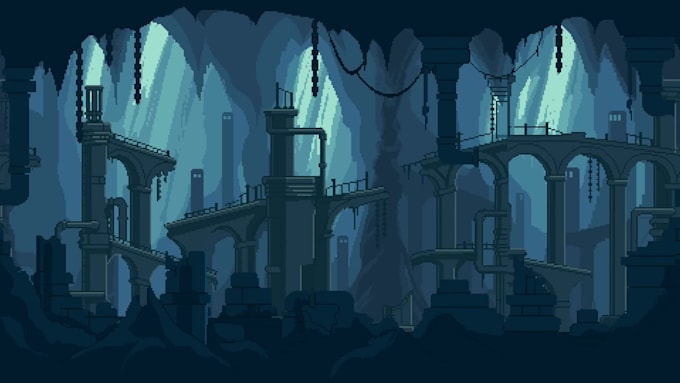 create pixel art environments backgrounds and tilesets