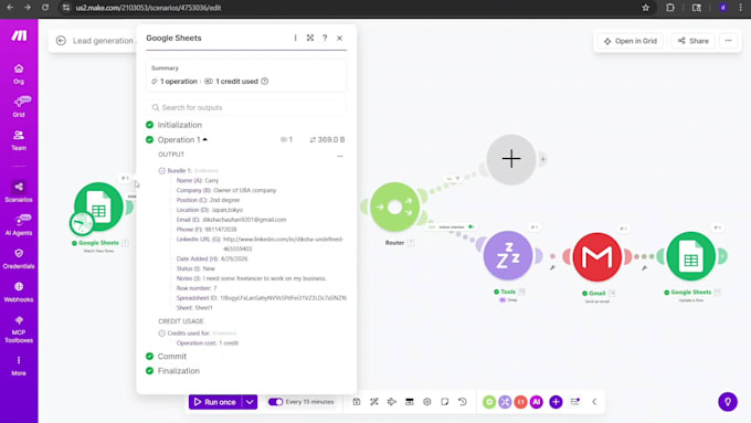 build automated lead follow up and email sending system