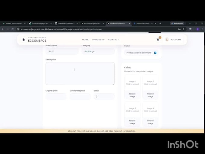 build a full stack web app using next js and django rest framework